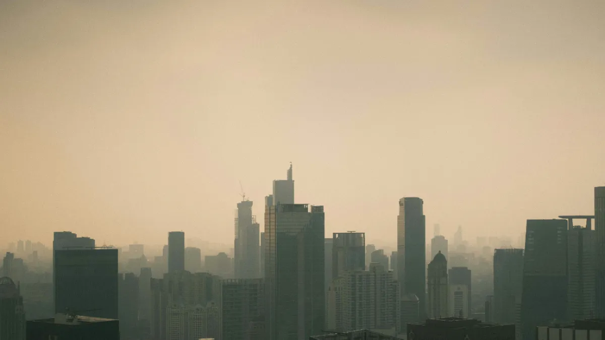 Representative image showing smoky and hazy conditions caused by wildfire smoke and reduced air quality.